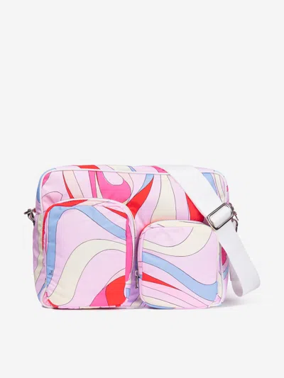 Emilio Pucci Baby Girls Marmo Print Changing Bag In Multi