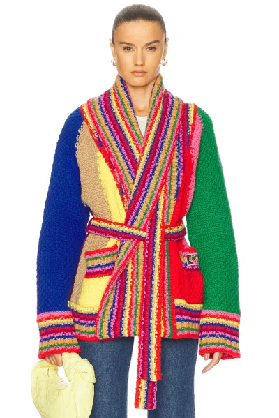 Emilio Pucci Belted Cardigan In Multicolor