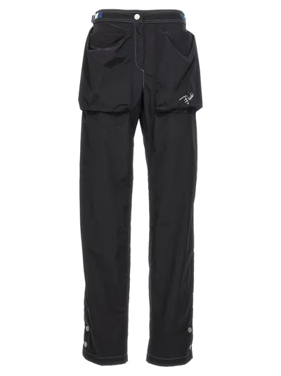 PUCCI BLACK LOGO NYLON PANTS