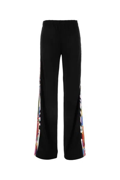 Pucci Stretch Viscose Pant With Side Stripe Detail In Black