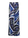 Pucci Printed Wide Leg Trousers With Elastic Waistband In Blue