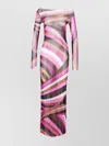 Pucci Boat Neck Long Sleeve Sheer Dress