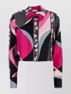 Pucci Pesci Print Cropped Silk Shirt