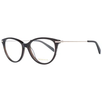 Emilio Pucci Brown Women Optical Frames In Black