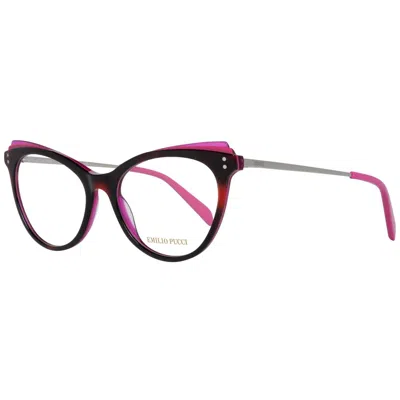 Emilio Pucci Burgundy Women Optical Frames In White
