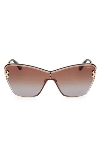 Pucci Emilio  Butterfly Sunglasses In Gold/gradient Brown