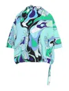 Pucci Orchidee Print Silk Blouse In Multi