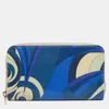 EMILIO PUCCI COLOR PRINTED PATENT LEATHER ZIP AROUND WALLET