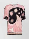 Pucci Crew Neck Graphic Print Relaxed Fit Top