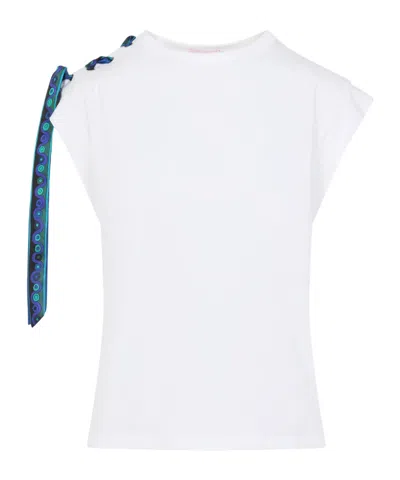 PUCCI PUCCI LACE-UP DETAILED T-SHIRT