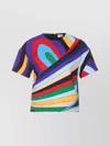 Emilio Pucci Cropped Crew Neck Short Sleeves Patterned Top