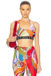 Pucci Cropped Sleeveless Top In Multicolor