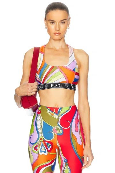Emilio Pucci Cropped Sleeveless Top In Multicolor