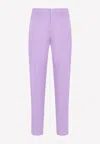 Pucci Cropped Slim Tailored Pants In Lilac