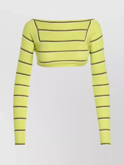 Emilio Pucci Cropped Sweater Featuring Cut-out Design In Burgundy