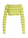 Pucci Woman Top Lime Green Size M Wool, Silk