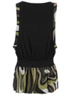 Pucci Open-back Gathered Printed Stretch-satin Jersey Mini Dress