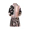 Pucci Mini Dress With Asymmetric Sleeves In Beige