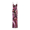 Pucci Silk Dress With Iride Print And V Neckline In Multicolour
