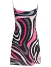 Pucci Cross-back Patterned Dress Fitted Bodice In Black