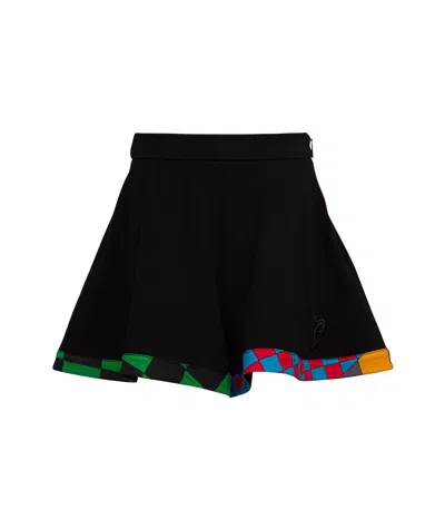 Emilio Pucci Elastic Waistband Shorts In Black