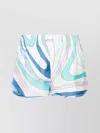 EMILIO PUCCI ELASTICATED WAIST MARBLE PRINT RELAXED FIT SHORTS