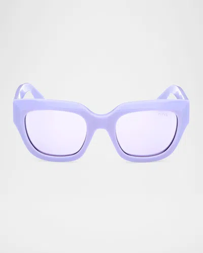Pucci Ep0215w Butterfly Acetate Sunglasses In Lilac