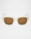 Pucci Emilio  51mm Butterfly Sunglasses In White Brown