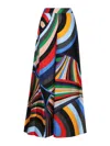 Emilio Pucci Silk Twill Trousers In Multicolour
