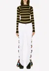 Pucci Flared Jeans With Silk-twill Ties In White