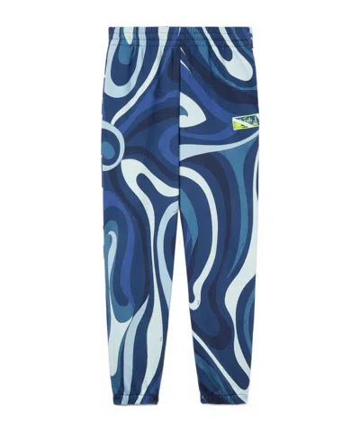 Pucci Fleece Joggers In Indigo