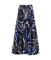 Emilio Pucci Fontane-print A-line Maxi Skirt In Black