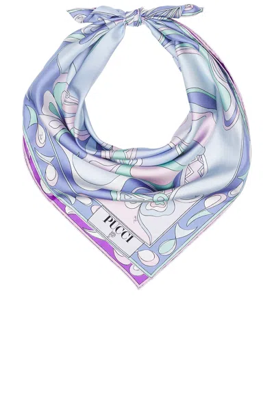 Pucci Foulard Scarf In Celeste & Rosa