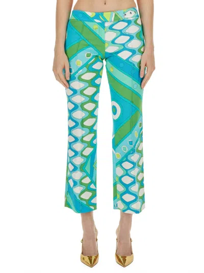Emilio Pucci Gabardine Pants In Multicolor