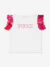 Pucci Girls Logo T-shirt In White