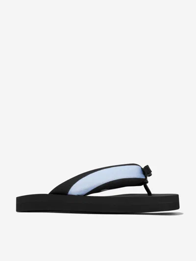 Emilio Pucci Kids' Girls Marmo Print Flip Flops In Black