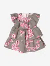 EMILIO PUCCI GIRLS PATTERNED TIERED DRESS 8 YRS IVORY