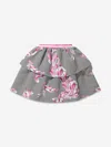 EMILIO PUCCI GIRLS PATTERNED TIERED SKIRT 10 YRS IVORY