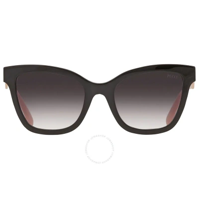 Emilio Pucci Gradient Smoke Square Ladies Sunglasses Ep0158 01b 54 In N/a