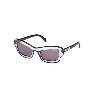 Emilio Pucci Gray Acetate Sunglasses In Grey