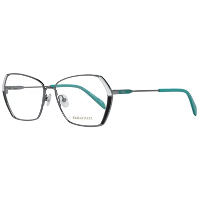 Emilio Pucci Gray Women Optical Frames In Blue