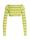 Pucci Woman Top Lime Green Size M Wool, Silk In Green