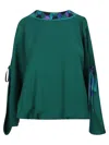 Pucci Emilio  Loose Fit Crepe Marocain Blouse With Bow