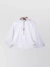 Pucci Emilio  High-neck Cotton Blouse With Drawstring Closure