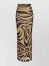 Pucci High Waist Abstract Pattern Midi Length Skirt