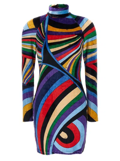 Emilio Pucci Iride Dresses In Tan