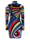 Pucci Iride-print Velvet Mini Dress