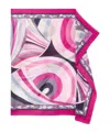 Pucci Cotton Pareo Iris Print Abstract Pattern In Pink