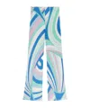 Pucci Iride-print Flared Trousers In White