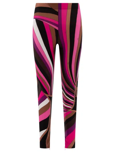 Emilio Pucci Iride Print Leggings In Multi